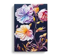 Fanciful Flowers Canvas Print | Gallery Wrapped 30mm Frame Wall Art | 30x20 inches | Ready to Hang | Modern Floral Picture | Living Room Bedroom Lounge Office