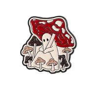 Fanciful Hobgoblin Tale Mushroom Umbrella Brooch Creative Cartoon Design for Playful Outfit Upgrade Pin for Added Fun Fanciful Hobgoblin Tale Creative Mushroom Cartoon Brooch Alloy Corsage Pin