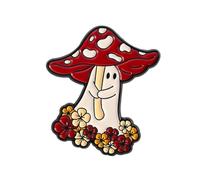 Fanciful Hobgoblin Tale Mushroom Umbrella Brooch Creative Cartoon Design for Playful Outfit Upgrade Pin for Added Fun Fanciful Hobgoblin Tale Creative Mushroom Cartoon Brooch Alloy Corsage Pin