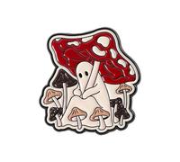 Fanciful Hobgoblin Tale Mushroom Umbrella Brooch Creative Cartoon Design for Playful Outfit Upgrade Pin for Added Fun Fashion Jewelry Gift