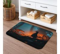 Fanciful Mushroom Quick Dry Bath Mat, Enchanted Forest Decorative Non Slip Shower Rug, Autumn Memory Foam Washable Bath Rugs for Bathroom Toilet Restroom 16x24 Inch