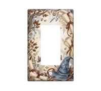 Fanciful Witchy Fantasy Theme Witch Hat Single Rocker Light Switch Cover
