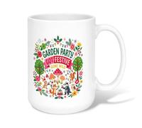 Fanciful Woodland Animal Party Theme Forest Animals Ceramic Coffee Mug 15oz | Fanciful Forest Animal Illustrations, Tea Cup, Vibrant Botanical Accents, Charming Woodland Celebration Theme