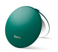 Fancii Taylor Rechargeable Travel Makeup Mirror with LED Lights, 10x /1x Magnifying, 3 Light Settings, Large 5” Wide | Compact Mirror for Purses (Emerald Envy)