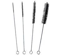 fancility® 4 x Cleaning Brush Coffee Machine 4, 6, 15 & 19 mm (including for Delonghi) Coffee Spout & Milk Hose Brush, Small Brush for Straw and Fridge Cleaning, Bottle Brush