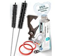 fancility 8-Piece Care Set for Siemens EQ5 EQ6 EQ7 EQ8 Bosch Vero Neff Gaggenau - 25 g Silicone Grease, 1 x Mould Seal Brewing Group, 4 x Sealing Rings O-Rings and 2 x Cleaning Brushes, Fully