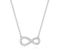 FANCIME 0.33 Ct. Tw. Lab-Grown Diamond Infinity Pendant Necklace in 925 Sterling Silver with Adjustable 16-18" Chain (D-E Color, VS Clarity) Fine Jewellery for Women Anniversary Birthday Gifts for Her