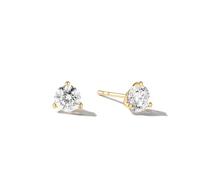 FANCIME 0.5 Ct. Tw. Lab Grown Diamond 3-Prong Stud Earrings in 14K Real Gold (D-E Color, VS Clarity) Fine Jewellery for Women Anniversary Birthday Gifts for Her