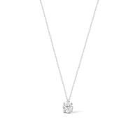FANCIME 0.8 Carat Lab Grown Diamond Solitaire Pendant Necklace in 14ct Solid White Gold, Elegant Round Cut Pendant Fine Jewellery Anniversary Birthday Gift for Women Her Mum (D-E Colour, VS Clarity)