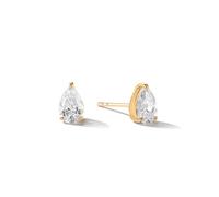 FANCIME 1 Ct. Tw. Pear-Cut Lab Grown Diamond Stud Earrings in 14K Real Gold (D-E Color, VS Clarity) Fine Jewellery for Women Anniversary Birthday Gifts for Her