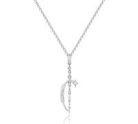 FANCIME Harry Potter x Collaboration - Dumbledore Elder Wand Necklace, Silver, Sterling Silver Pendant Necklace Jewellery Gift for Women Girls