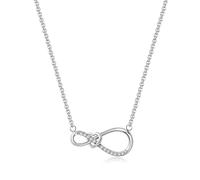 FANCIME Infinity Endless Love Necklace for Women 925 Sterling Sliver White Gold Plated Dainty Simulated Diamond Infinity Symbol Anniversary Birthday Jewellery Gifts for Women Mom