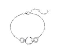 FANCIME Infinity Eternal Embrace Bracelet For Women Sterling Sliver White Gold Plated Dainty Simulated Diamond Infinity Three Symbol Jewellery Anniversary Mothers Day Birthday Gifts for Women Mom