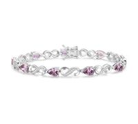FANCIME Infinity February Birthstone Tennis Bracelet Simulated Amethyst