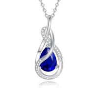 FANCIME Infinity September Birthstone Necklace with Simulated Sapphire
