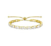 FANCIME Simulated Diamond Tennis Bracelets April Birthstone Oval Shape Cubic Zirconia Sterling Silver Bolo Tennis Design Anniversary Birthday Christmas Fine Jewellery Gifts for Women Her Mom Wife