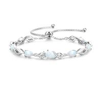 FANCIME Teardrop October Birthstone Opal Tennis Bracelet for Women