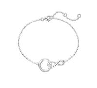 FANCIME Timeless Love Bracelet For Women 925 Sterling Sliver White Gold Plated Dainty Simulated Diamond Infinity Symbol Anniversary Birthday Mothers Day Jewellery Gifts for Women Mom