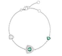 FANCIME Trinity May Birthstone Emerald Green Gemstone Bracelet for Women