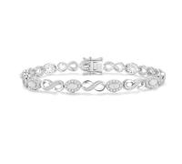 FANCIME White Opal Tennis Bracelets October Birthstone Sterling Silver Infinity Bracelet Oval Shape Gemstone Anniversary Birthday Christmas Fine Jewellery Gifts for Women Her Mom Wife