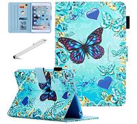 Fancity Case for iPad Mini 5 Mini 4, Mini 3 Mini 2 Protective Cover, PU Leather Smart Auto Wake/Sleep Case with Stand Card Slot Pencil Holder for iPad Mini 7.9 Inch, Crystal Butterfly