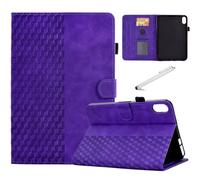 Fancity Case for iPad Mini 6th Generation 2021 (8.3 Inch), Mini 6 Suede Protective Case with Pencil Holder & Kickstand Smart Auto Wake/Sleep Cover with Card Slots, Purple