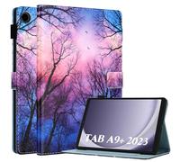 Fancity Case for Samsung Galaxy Tab A9 Plus / A9+ 11 Inch 2023, PU Leather Cover with S Pen Holder, Card Slot KickStand & Smart Wake Sleep for Galaxy Tab A9+ Tablet (SM-X210/X216/X218), Forest