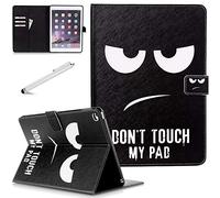 Fancity iPad 9th/8th/7th Generation Case (2021/2020/2019), 10.2 Inch PU Leather Cover With Pen Holder, Card Slot, Smart Wake/Sleep Stand, Big Eyes