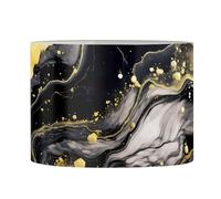 FANCOSAN Black Marble Decorative Lampshades Tie-Dye Design Trendy Table Lamp Shades with Spider Attachment-S