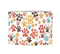 FANCOSAN Dog Paws Drum Lamp Shade Replacement with Spider,Handmade Lampshade for Desk Lamp,Bedside Nightstand Lamp,Pendant Floor Light-S