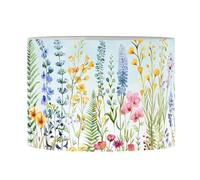 FANCOSAN Green Floral Drum Lampshade Home Decor Lamp Shade Cover for Living Room Bedroom Study Dorm Desk Table Nightstand Lampshade L