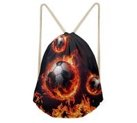 FANCOSAN Sport Ball Designs Drawstring Bag Cinch Pack for Mens Womens Fitness Gym Sackpack, Football-4, One Size