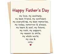 fancu Father’s Day Card for Husband from Wife, Romantic Fathers Day Card for Him, Sentimental Card for Dad, Husband Dad Card, 5 x 7 Inch Greeting Card
