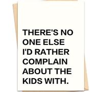 fancu Funny Father's Day Card for Husband from Wife, Dad Card for Husband, Co Parenting Humor Card, Father's Day Card for Him, 5 x 7 Inch with Envelope