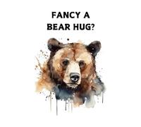 FANCY A BEAR HUG?: Comical bear lined notebook cover design
