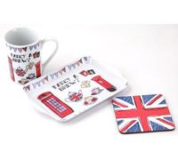 Fancy A Brew? Mug, Coaster & Tray Gift Set