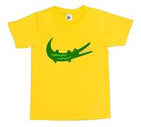 Fancy A Snuggle African Giraffe Cartoon Kids Boy Girl Cotton Short Yellow Sleeve T-Shirt - Size 7-8 Years