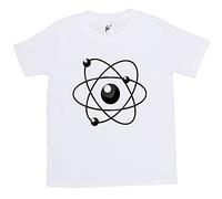 Fancy A Snuggle Atom Atomic Symbol Chemistry Cool Geek Nerd Kids Boy Girl Cotton Short White Sleeve T-Shirt - Size 12-14 Years