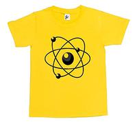 Fancy A Snuggle Atom Atomic Symbol Chemistry Cool Geek Nerd Kids Boy Girl Cotton Short Yellow Sleeve T-Shirt - Size 5-6 Years