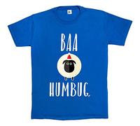 Fancy A Snuggle Baa Humbug White Sheep Bah Humbug Mens T-Shirt X-Large Royal Blue