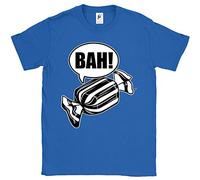 Fancy A Snuggle Bah Humbug! Black & White Mint Sweets Christmas Grinch Mens T-Shirt Royal Blue X-Large