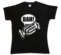 Fancy A Snuggle Bah Humbug! Black & White Mint Sweets Christmas Grinch Womens Boyfriend Fit T-Shirt Black 2XL