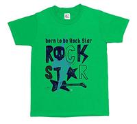 Fancy A Snuggle Boys Born to Be A Rockstar T-Shirt Green 9-11 Years