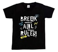 Fancy A Snuggle Boys Break All Rules T-Shirt Black 7-8 Years