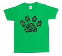 Fancy A Snuggle Boys Dog Paw Collage T-Shirt Green 7-8 Years