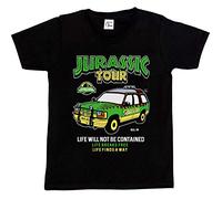 Fancy A Snuggle Boys Jurassic Tour Car T-Shirt Black 12-14 Years