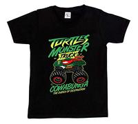 Fancy A Snuggle Boys Turtle Monster Truck T-Shirt Black 7-8 Years