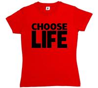 Fancy A Snuggle Choose Life Wham Womens Boyfriend Fit T-Shirt Red Medium