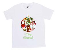Fancy A Snuggle Christmas Bauble Made of Snowman Santa Candy Cane Xmas Tree Kids Boys/Girls T-Shirt White 9-11 Year Old