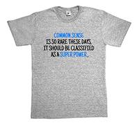 Fancy A Snuggle Common Sense is So Rare These Days It Should Be A Super Power Mens T-Shirt Large Heather Grey